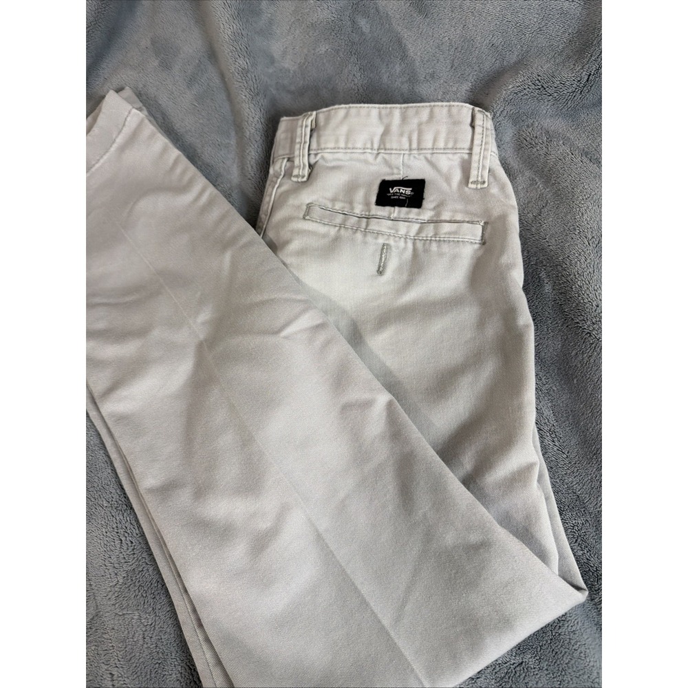 Vans Off The Wall Authentic Chino Pants Men's 28" Light Gray Straight Leg Skate